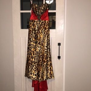 Tony Bowls prom gown Cheetah/leopard
